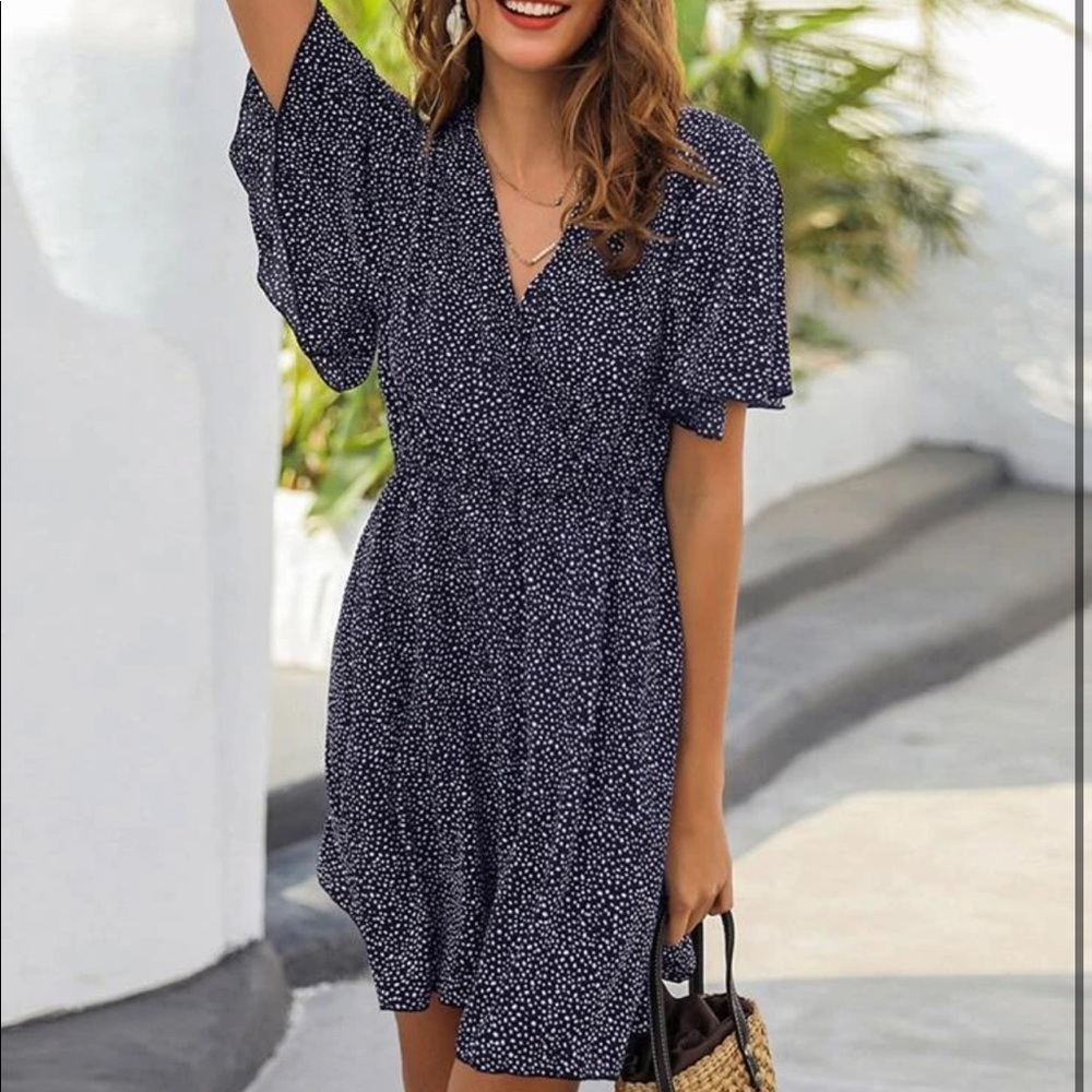 Shein All Over Print Butterfly Dress Size XL